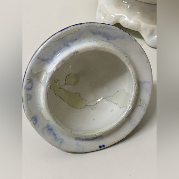 19th Century Vintage Gaudy Welsh Feather Pattern Handled Lidded Sugar Bowl - Picture 7 of 16